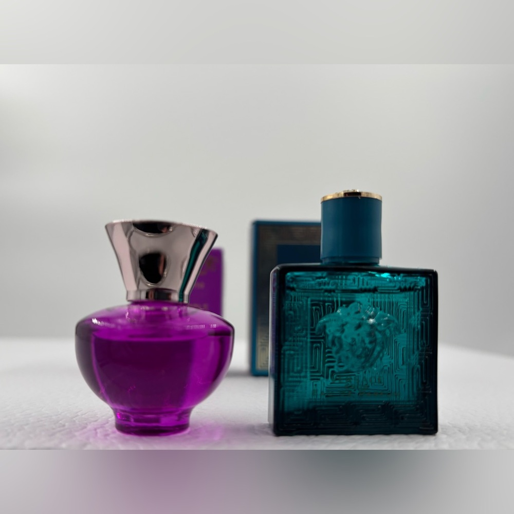 NWT Versace Eros Dylan Purple deluxe mini bottle luxury gift 2pcs bundle